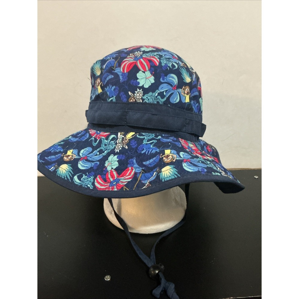Cartoon Network Adult Swim Rick & Morty Tropical Navy Outdoor Bucket Sun Hat
